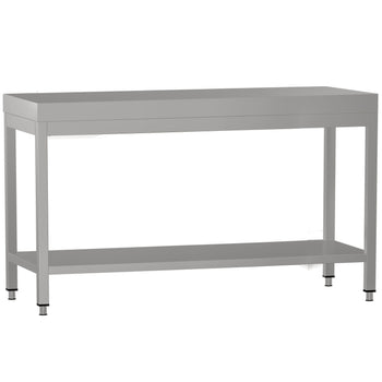 Stół roboczy ze stali nierdzewnej ECO - 1600 x 600 mm - z podstawą - Prime Gastro