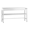Stół roboczy centralny ze stali nierdzewnej PREMIUM - 1600x600mm - z półką & wzmocniony