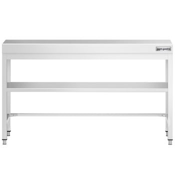 Stół roboczy ze stali nierdzewnej PREMIUM - 1600x800 mm - z dolną półką i rozpórką - Prime Gastro