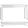 Stół roboczy centralny ze stali nierdzewnej PREMIUM - 1600x700mm - z półką & wzmocniony