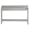 Commercial Stainless Steel Table with Upstand ECO - 1600x700mm - with Undershelf - with Rear Upstand