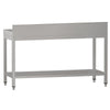 Commercial Stainless Steel Table with Upstand ECO - 1600x600mm - with Undershelf - with Rear Upstand