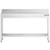 Commercial Stainless Steel Table with Upstand PREMIUM - 1600x600mm - with Undershelf - with Rear Upstand