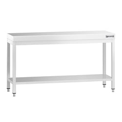 Stół roboczy PREMIUM – stal nierdzewna – 1600 x 700 mm – z półką dolną