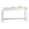Commercial Stainless Steel Centre Table PREMIUM - 1600x700mm - with Undershelf - with White Chopping Board