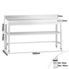 Commercial Stainless Steel Table with Upstand PREMIUM - 1600x800mm - with Undershelf - with Rear Upstand - with Cross Bracing