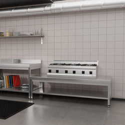 Stół podblatowy ze stali nierdzewnej 1800 x 600 mm – z podstawą