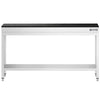 Stół roboczy centralny ze stali nierdzewnej PREMIUM - 1800x600mm - z półką - z blatem granitowym