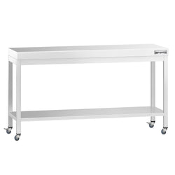 Stół roboczy ze stali nierdzewnej PREMIUM – 1800 x 600 mm – z półką dolną i kółkami