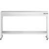Stół roboczy ze stali nierdzewnej PREMIUM – 1800 x 800 mm – z półką dolną i kółkami