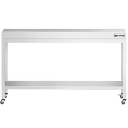 Stół roboczy ze stali nierdzewnej PREMIUM – 1800 x 700 mm – z półką dolną i kółkami