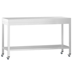 Stół roboczy ze stali nierdzewnej PREMIUM – 1800 x 600 mm – z półką dolną i kółkami