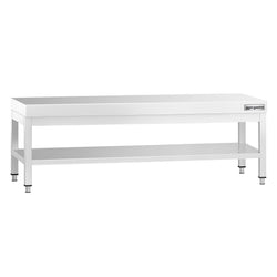 Stół podblatowy ze stali nierdzewnej 1800 x 700 mm – z podstawą