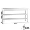 Commercial Stainless Steel Centre Table PREMIUM - 1800x600mm - with Undershelf - with 2 Undershelves
