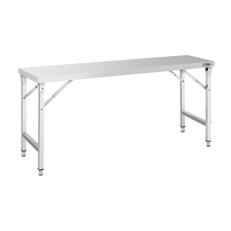 Stół produkcyjny centralny ze stali nierdzewnej - składany - 1800x600mm