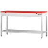 Commercial Stainless Steel Centre Table PREMIUM - 1800x700mm - with Undershelf - with Additional Undershelf (mid-shelf) - with Green/Red/White Chopping Board