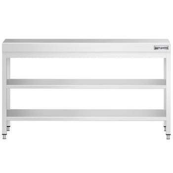 Stół roboczy ze stali nierdzewnej PREMIUM - 1800x800 mm - z półką dolną i półką pośrednią - Prime Gastro