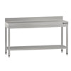 Commercial Stainless Steel Table with Upstand ECO - 1800x700mm - with Undershelf - with Rear Upstand