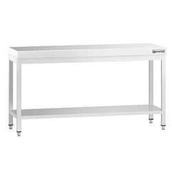 Stół roboczy ze stali nierdzewnej PREMIUM – 1800 x 600 mm – z podstawą