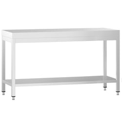 Stół roboczy ze stali nierdzewnej PREMIUM – 1800 x 600 mm – z podstawą