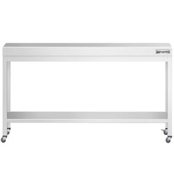 Stół roboczy ze stali nierdzewnej PREMIUM – 2000 x 700 mm – z półką dolną i kółkami