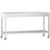 Stół roboczy ze stali nierdzewnej PREMIUM – 2000 x 600 mm – z półką dolną i kółkami