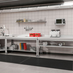 Stół roboczy ze stali nierdzewnej PREMIUM – 1800 x 800 mm – z półką dolną, nadstawką i kółkami