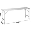 Stół produkcyjny centralny ze stali nierdzewnej - składany - 2000x600mm