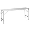 Stół produkcyjny centralny ze stali nierdzewnej - składany - 2000x600mm