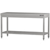 Commercial Stainless Steel Centre Table ECO - 2000x600mm - with Undershelf