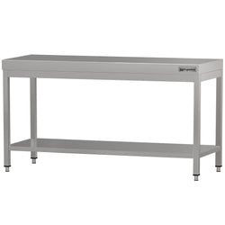 Stół roboczy ze stali nierdzewnej ECO - 2000 x 600 mm - z podstawą
