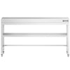 Commercial Stainless Steel Centre Table PREMIUM - 2000x700mm - with Undershelf - with Cross Bracing