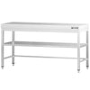 Stół roboczy centralny ze stali nierdzewnej PREMIUM - 2000x800mm - z półką & wzmocniony