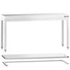 Commercial Stainless Steel Centre Table PREMIUM - 2000x700mm - with Undershelf - with Cross Bracing