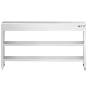 Stół roboczy ze stali nierdzewnej PREMIUM - 2000x800 mm - z półką dolną i półką pośrednią - Prime Gastro