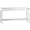 Commercial Stainless Steel Centre Table PREMIUM - 2000x700mm - with Undershelf