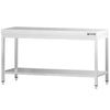 Commercial Stainless Steel Centre Table PREMIUM - 2000x800mm - with Undershelf - with Cross Bracing
