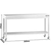 Stół roboczy ze stali nierdzewnej PREMIUM – 2000 x 800 mm – z półką dolną i kółkami