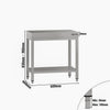 Commercial Stainless Steel Centre Table ECO - 600x600mm - with Undershelf