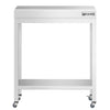 Stół roboczy PREMIUM – stal nierdzewna – 600 x 600 mm – z półką dolną i kółkami