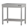 Commercial Stainless Steel Centre Table ECO - 600x600mm - with Undershelf