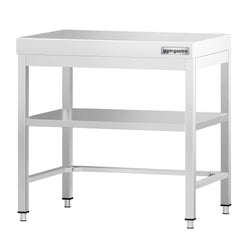 Stół roboczy centralny ze stali nierdzewnej PREMIUM - 600x600mm - z półką & wzmocniony