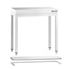 Stół roboczy PREMIUM – stal nierdzewna – 600 x 700 mm – z półką dolną i rozpórką