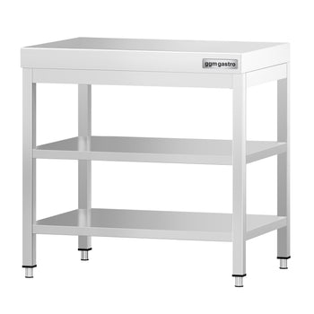 Stół roboczy ze stali nierdzewnej PREMIUM - 600x600 mm - z półką dolną i półką pośrednią - Prime Gastro
