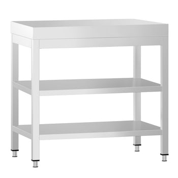 Stół roboczy ze stali nierdzewnej PREMIUM - 600x600 mm - z półką dolną i półką pośrednią - Prime Gastro