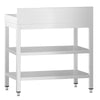 Commercial Stainless Steel Table with Upstand PREMIUM - 600x600mm - with Undershelf - with Rear Upstand - with 2 Undershelves - with Cross Bracing