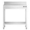 Commercial Stainless Steel Table with Upstand PREMIUM - 600x600mm - with Undershelf - with Rear Upstand