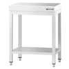 Commercial Stainless Steel Centre Table PREMIUM - 600x600mm - with Undershelf - with Cross Bracing