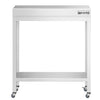 Stół roboczy ze stali nierdzewnej PREMIUM – 700 x 700 mm – z półką dolną i kółkami