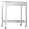 Stół roboczy ze stali nierdzewnej PREMIUM – 700 x 700 mm – z półką dolną i kółkami